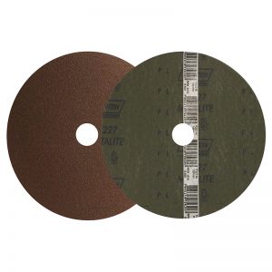 O disco de fibra metalite F227 é um produto fabricado com grãos óxido de alumínio marrom  e sistema Avos (Desenho desenvolvido e patenteado para utilização em lixadeiras angulares). Indicado para operações de desbaste e remoção de tinta antiga e/ou oxidação leve.