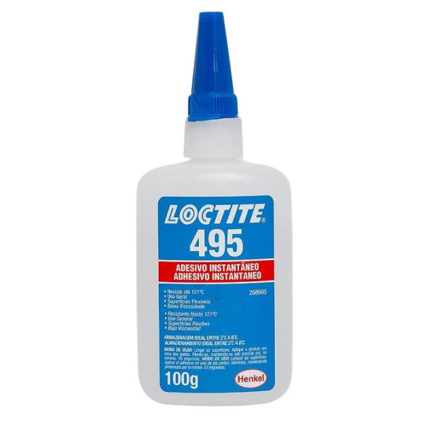 O LOCTITE® 495 é um adesivo instantâneo transparente - 100G