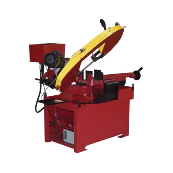 Máquina de serra de fita Starrett nas cores vermelha e amarela