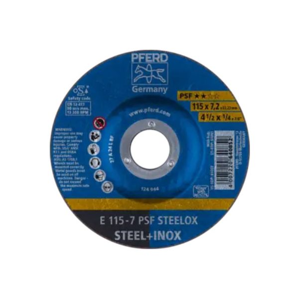 Discos de Desbaste PSF STEELOX E 115x7,2x22,23 mm