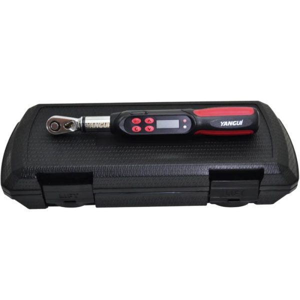 Mini torquimetro digital 1/4" torque 1.5, na cor preta com detalhes em vermelho