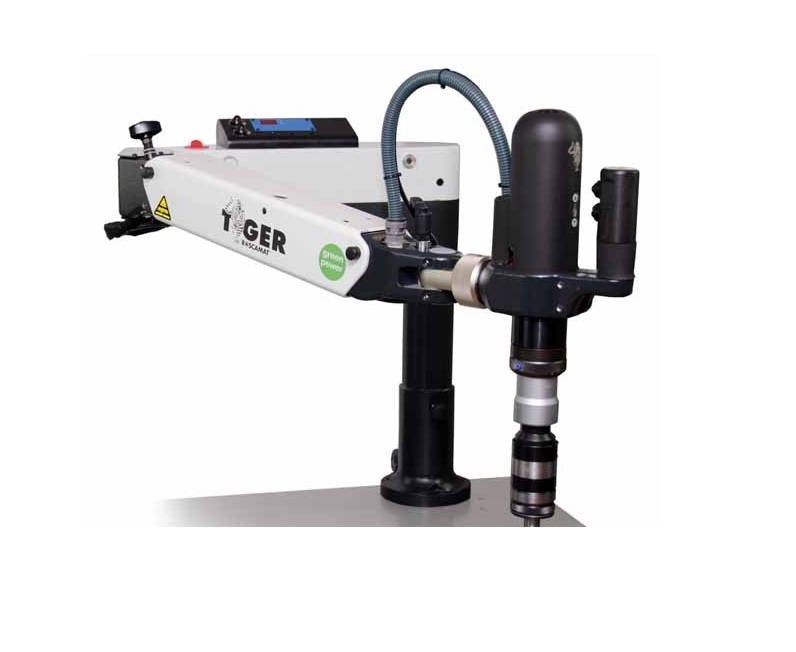 Rosqueadeira automática TIGER VH da Roscamat montada em bancada