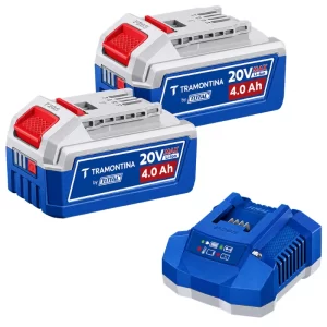 Kit 2 Baterias 20V 4,0Ah + Carregador 4,0A Tramontina by Total