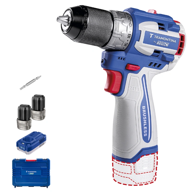 Parafusadeira/Furadeira 1/2" (13 mm) 16V 60 N.m Brushless Tramontina by Total